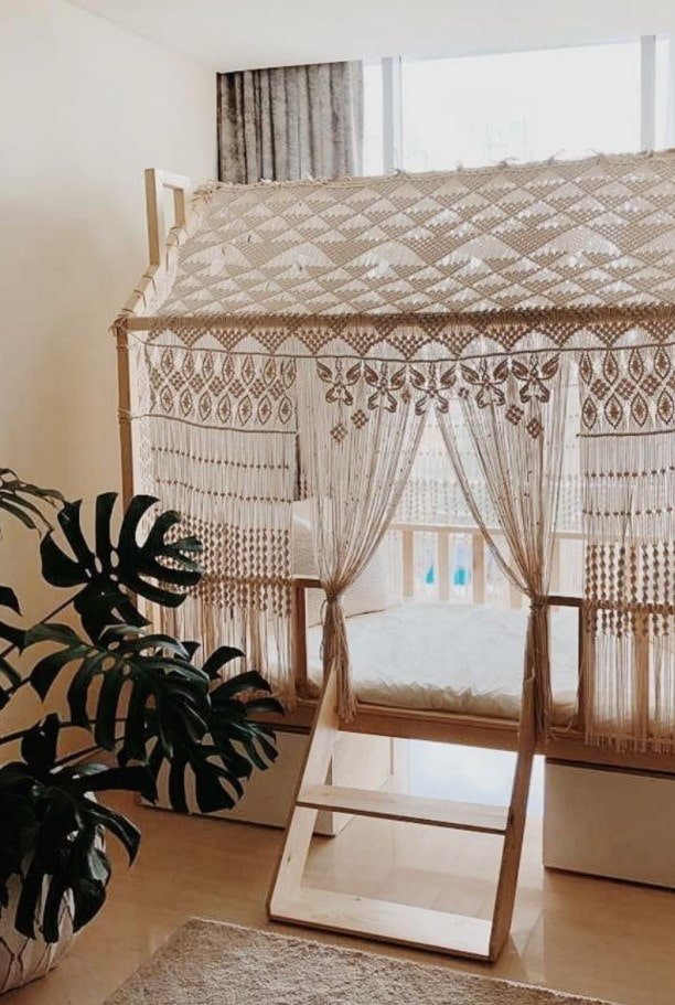 macrame children's playhouse