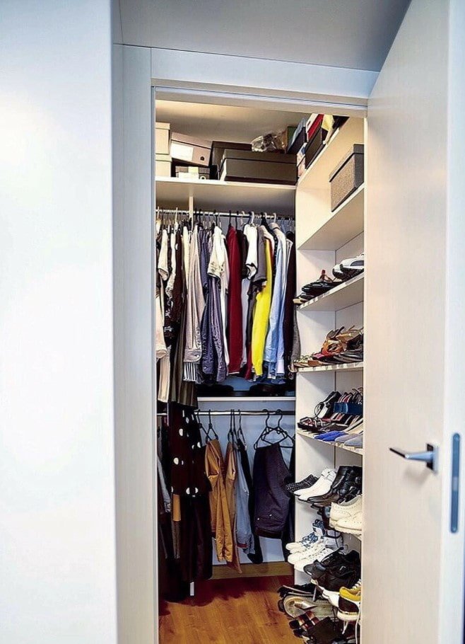 dressing room in the pantry