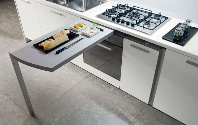 transformer furniture for a small-sized kitchen-living room