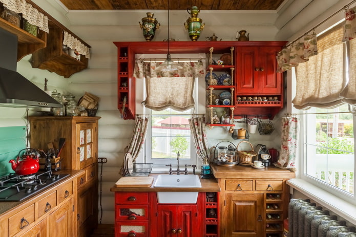 Antique furniture in the country kitchen