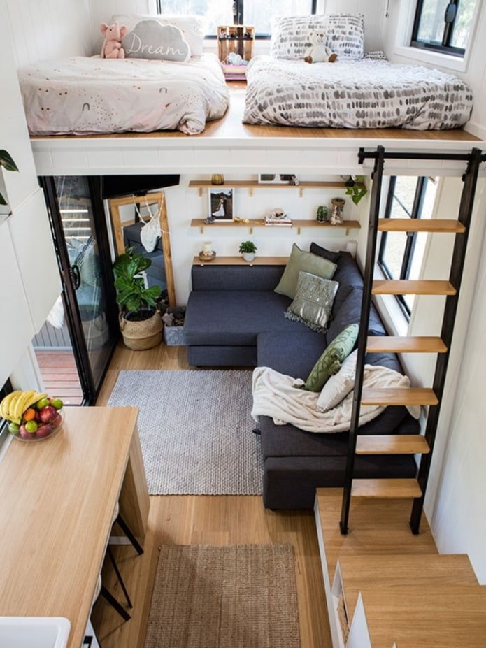Living room and mezzanine
