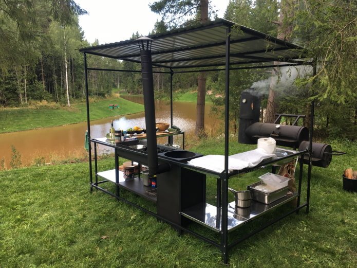 iron barbecue area