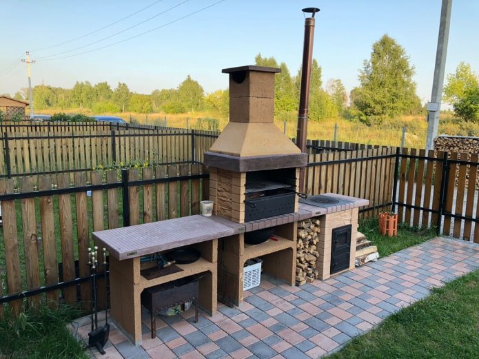 small complex with a stove