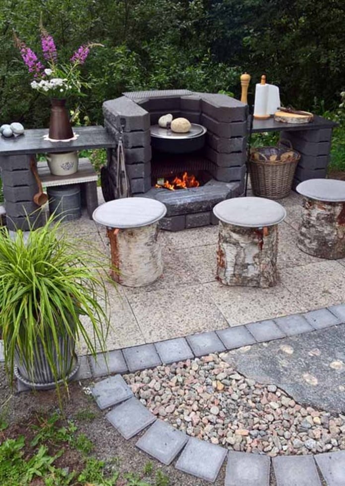 DIY barbecue area