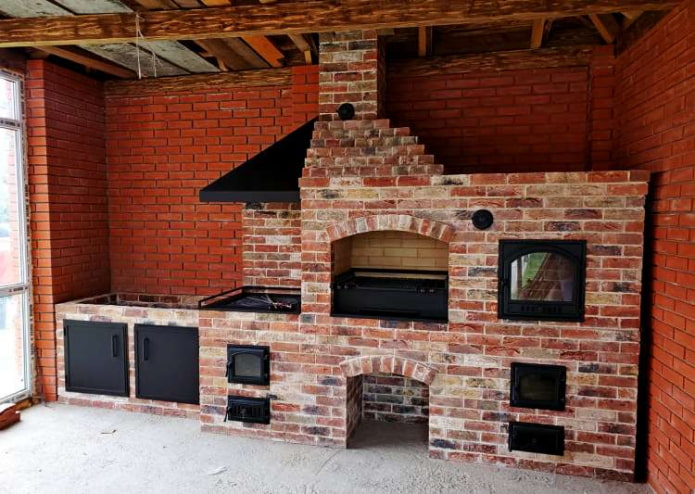 Barbeque with a smokehouse