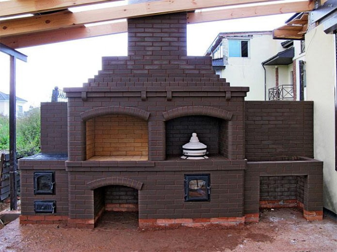Barbeque with a stove