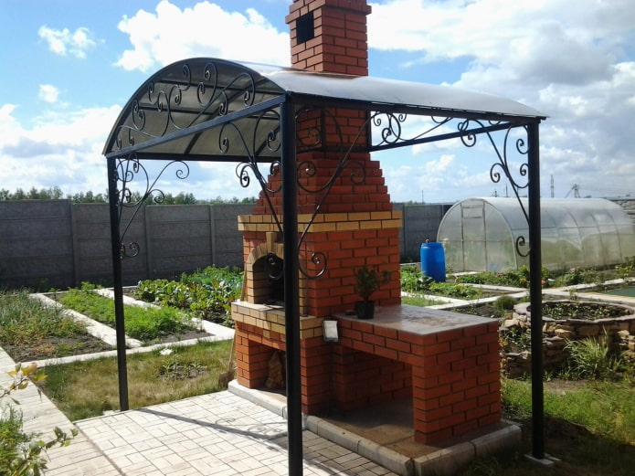 canopy made of polycarbonate