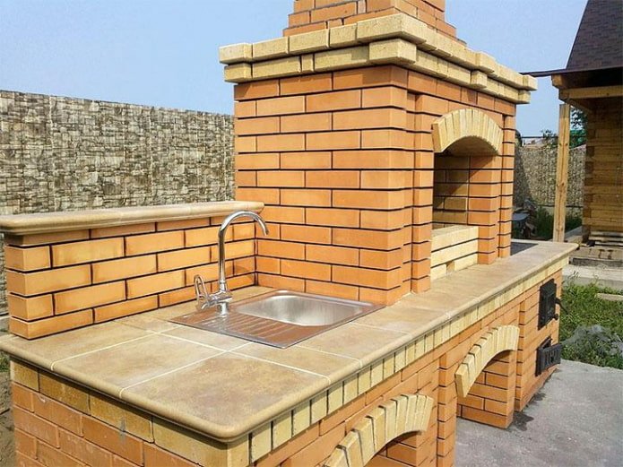 Barbeque with a sink
