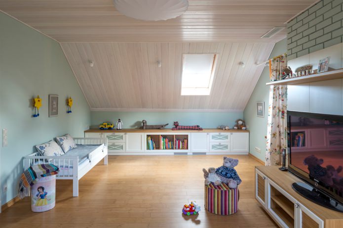 Children's room in the attic