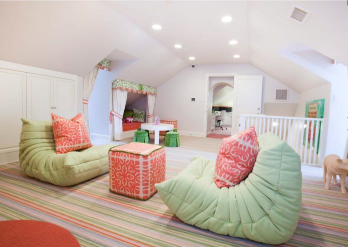 Children's room in the attic