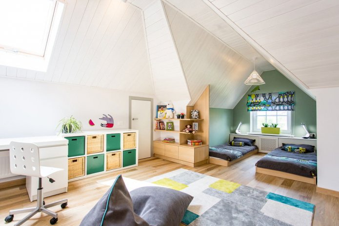 Children's room in the attic