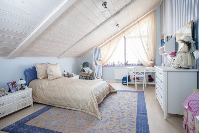 wooden attic ceiling