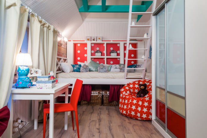 functional furniture in the attic
