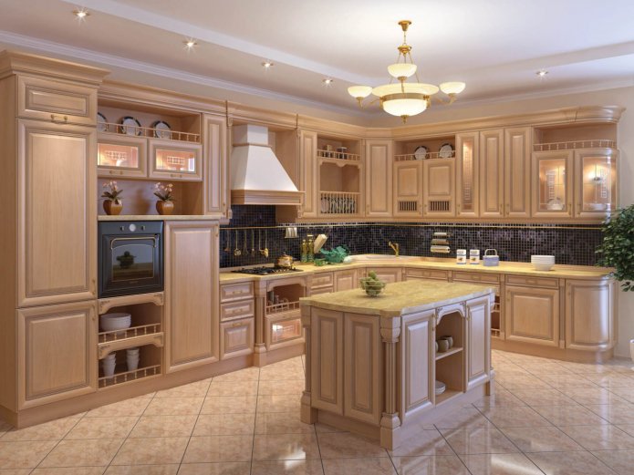 Wooden kitchen fronts
