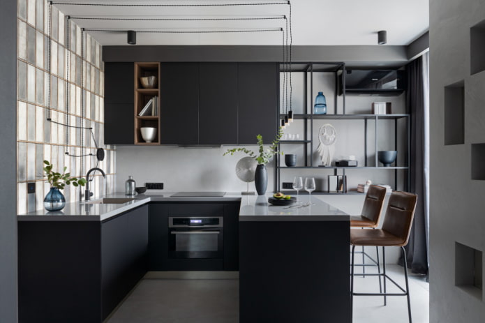 Matte black facades