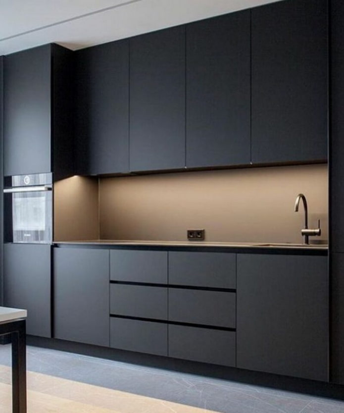 kitchen in black tones