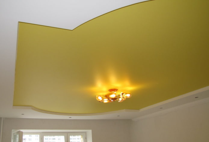 matte stretch fabric in yellow