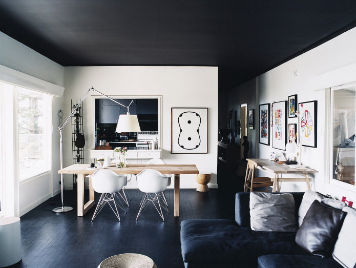 black ceiling