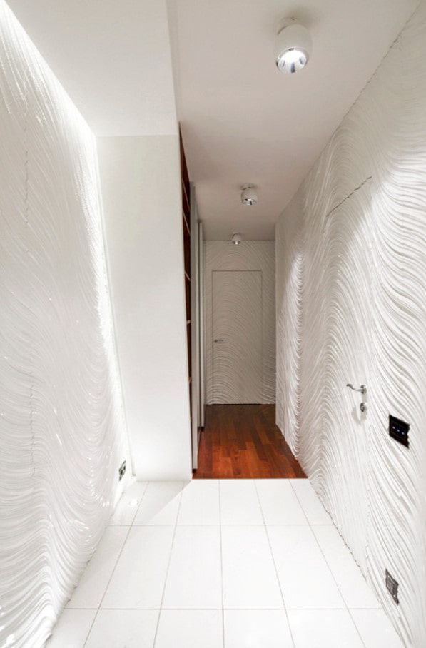 wall panels with a wave effect
