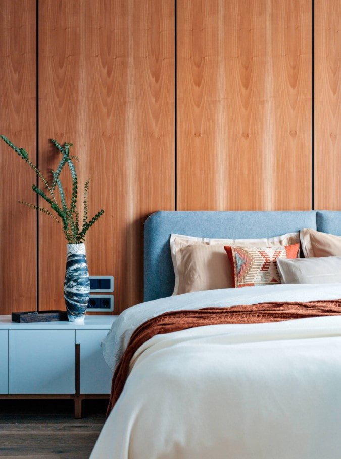 wood walls in the interior
