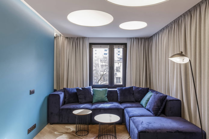 large sofa in the apartment