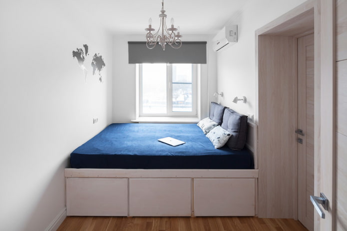 Bed with storage space
