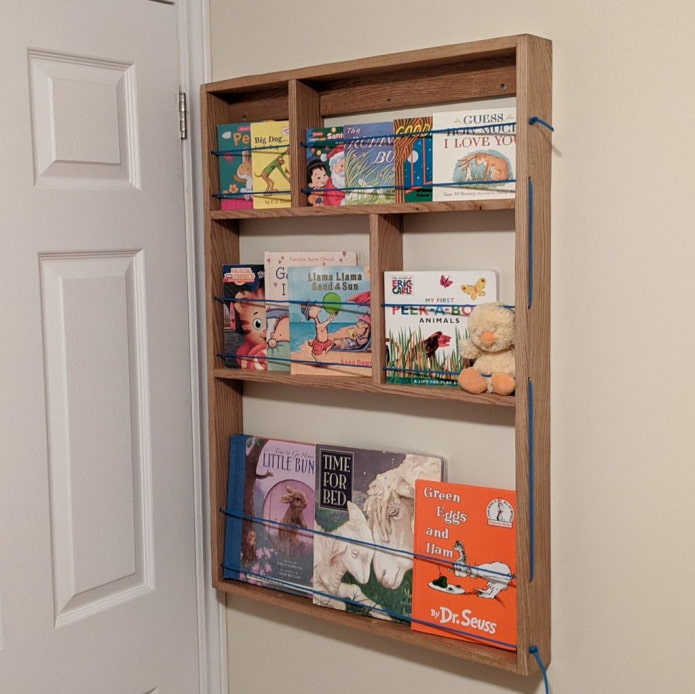 shelf with textbooks