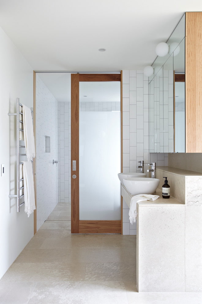 glass sliding doors in the interior