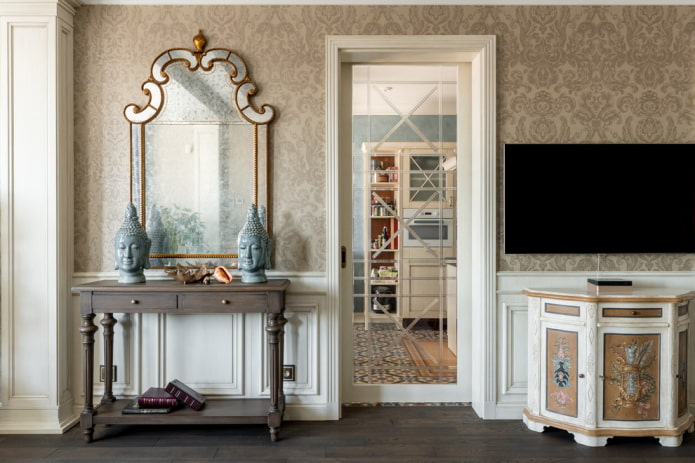 doors with transparent glass in the interior