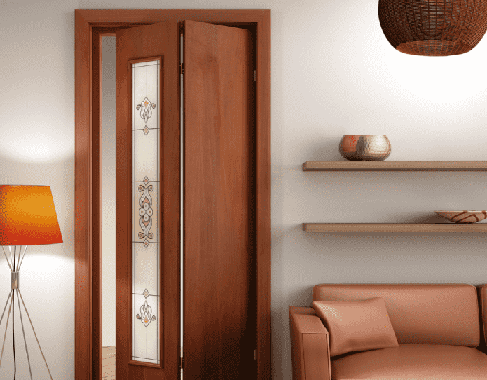 glass folding doors in the interior