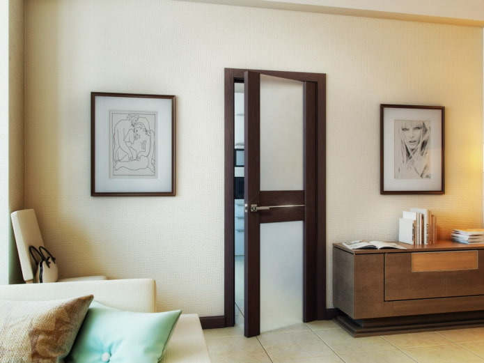 doors with frosted glass in the interior