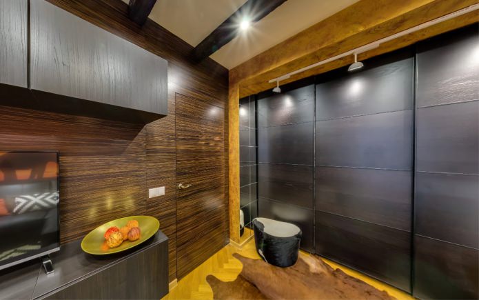 hidden doors and wood-like wall