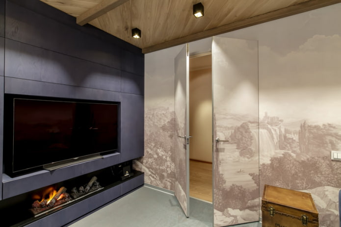 double-leaf hidden doors 