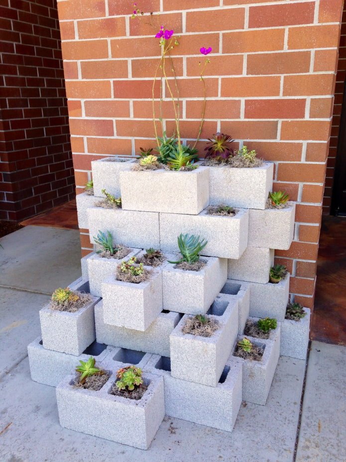 foam block flowerbed for the street