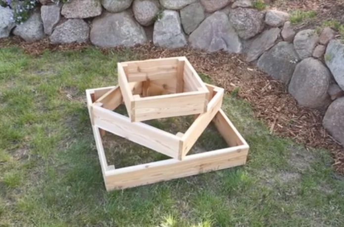three-tier flower bed