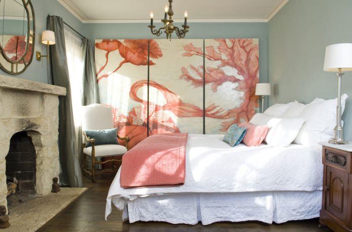 modular painting in bedroom design