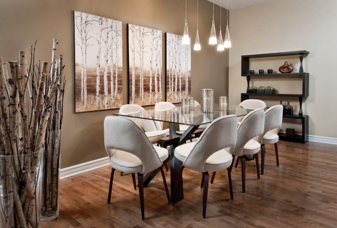 modern modular painting in the interior