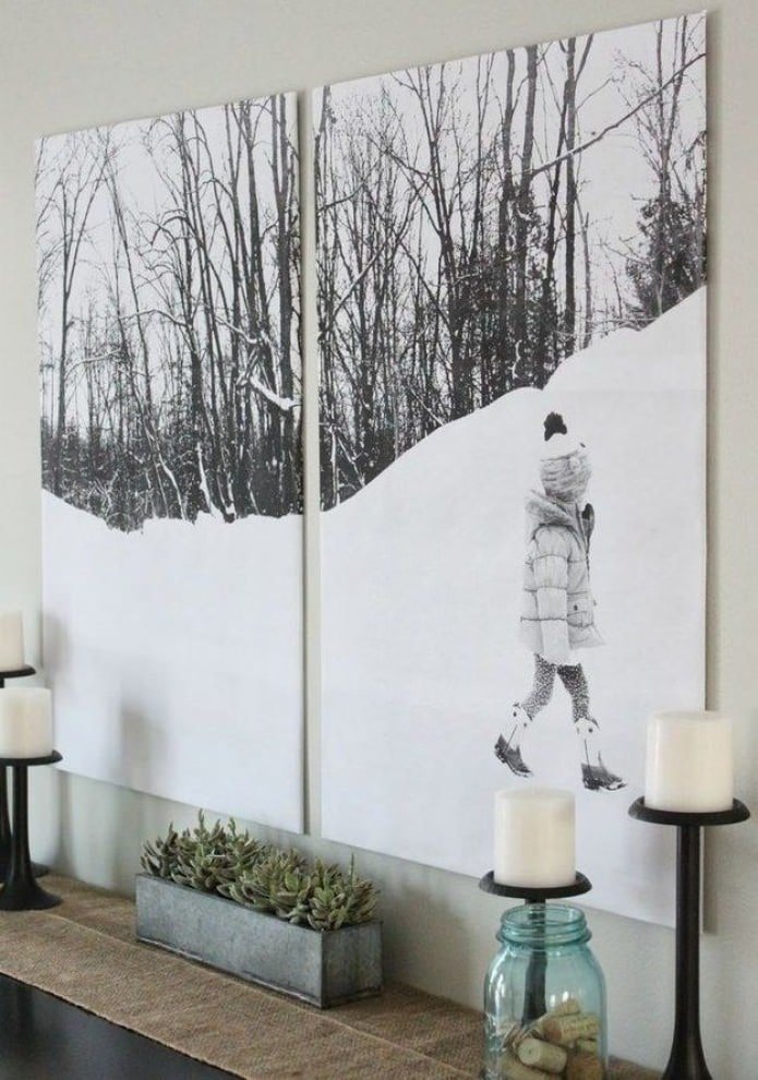 modern modular painting in the interior 