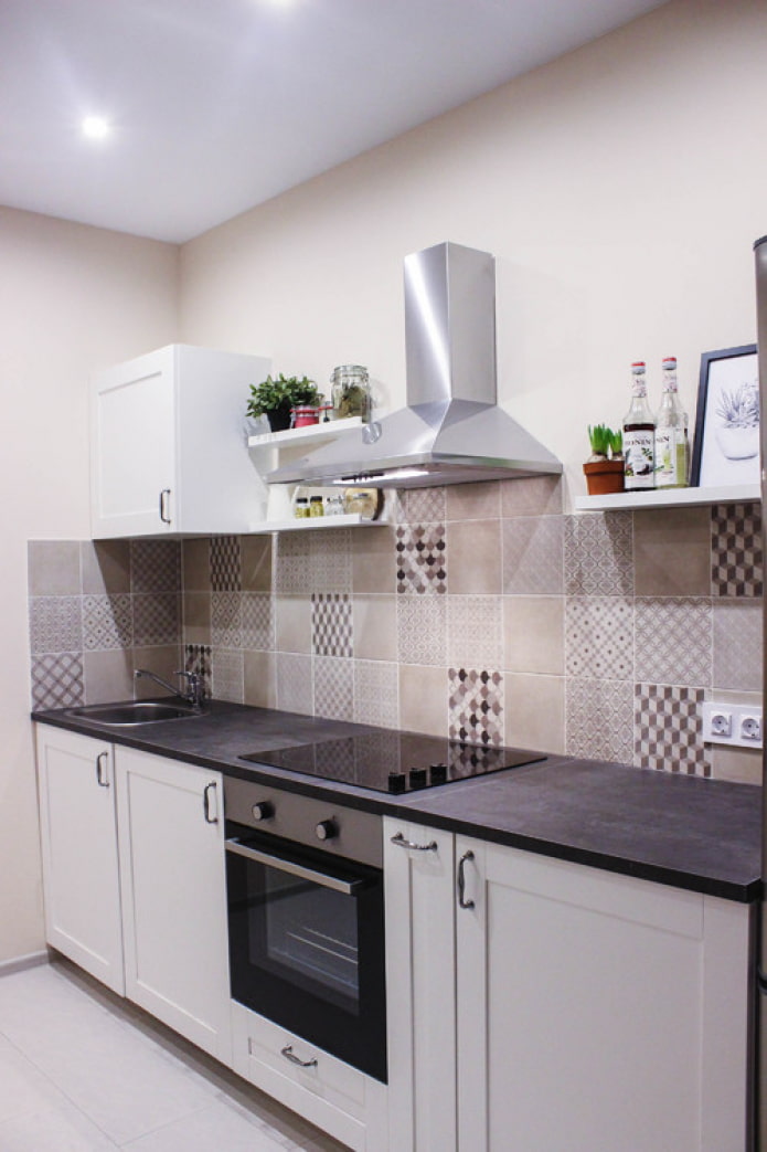 kitchen in one row