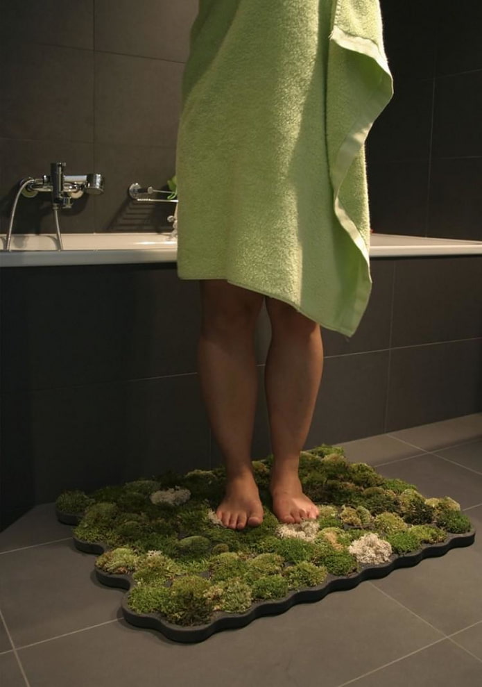 unusual rug for the bathroom