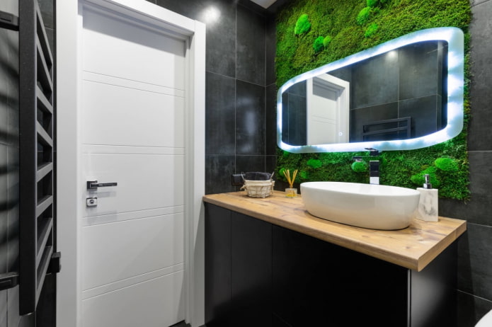 design of the area with a sink in the bathroom