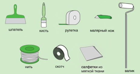 tools needed for installing tiles on the ceiling