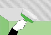Preparation for gluing ceiling tiles