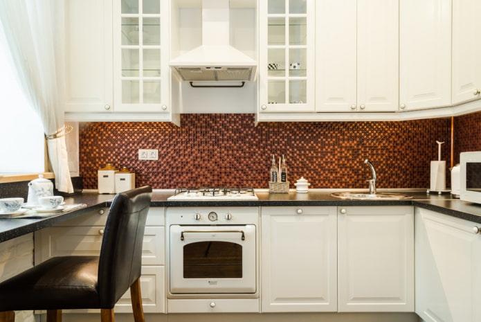 mosaic tiles in the kitchen interior