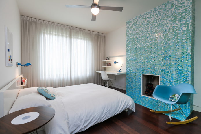 mosaic tiles in the children's room interior