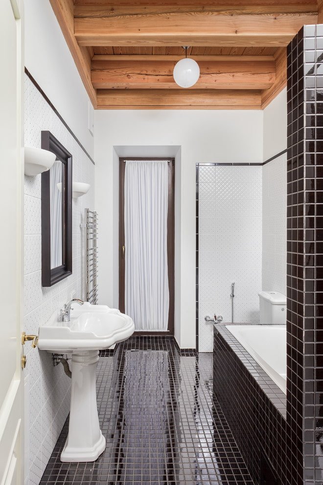 mosaic bathroom floor