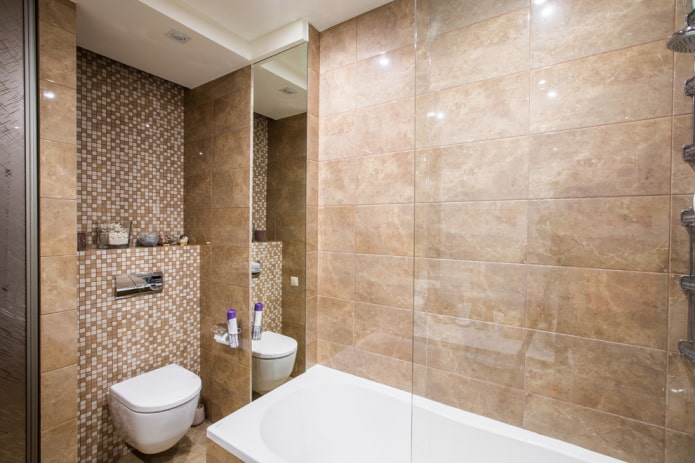 mosaic in the bathroom interior