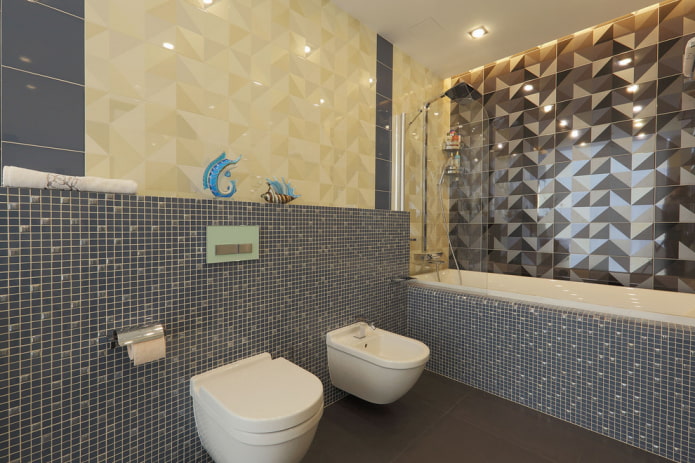 mosaic in the bathroom interior