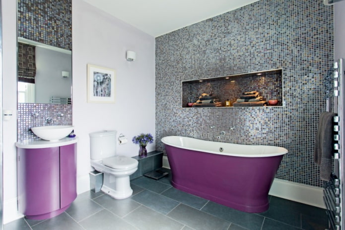 mosaic in the bathroom interior