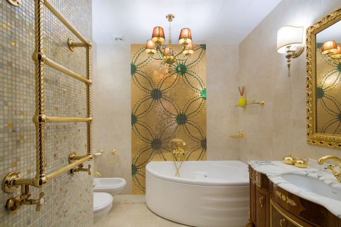 mosaic in the bathroom interior